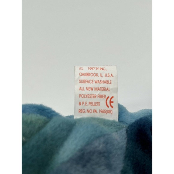 Original Ty Beanie Baby Collection-9 inch Rainbow,The Iguana Chameleon. 10/14/97 - Picture 5 of 10